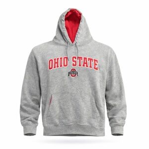 Vtg 90s Foot Locker Team Edition Ohio State University Heather Gray Hoodie Sz L 